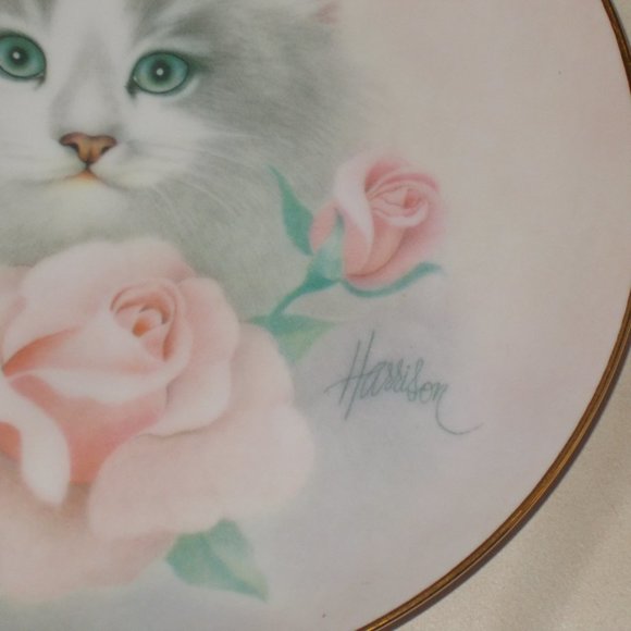 "Blushing Beauties" Petals and Purrs by Bob Harrison #1842 H, 1988 - Picture 3 of 5